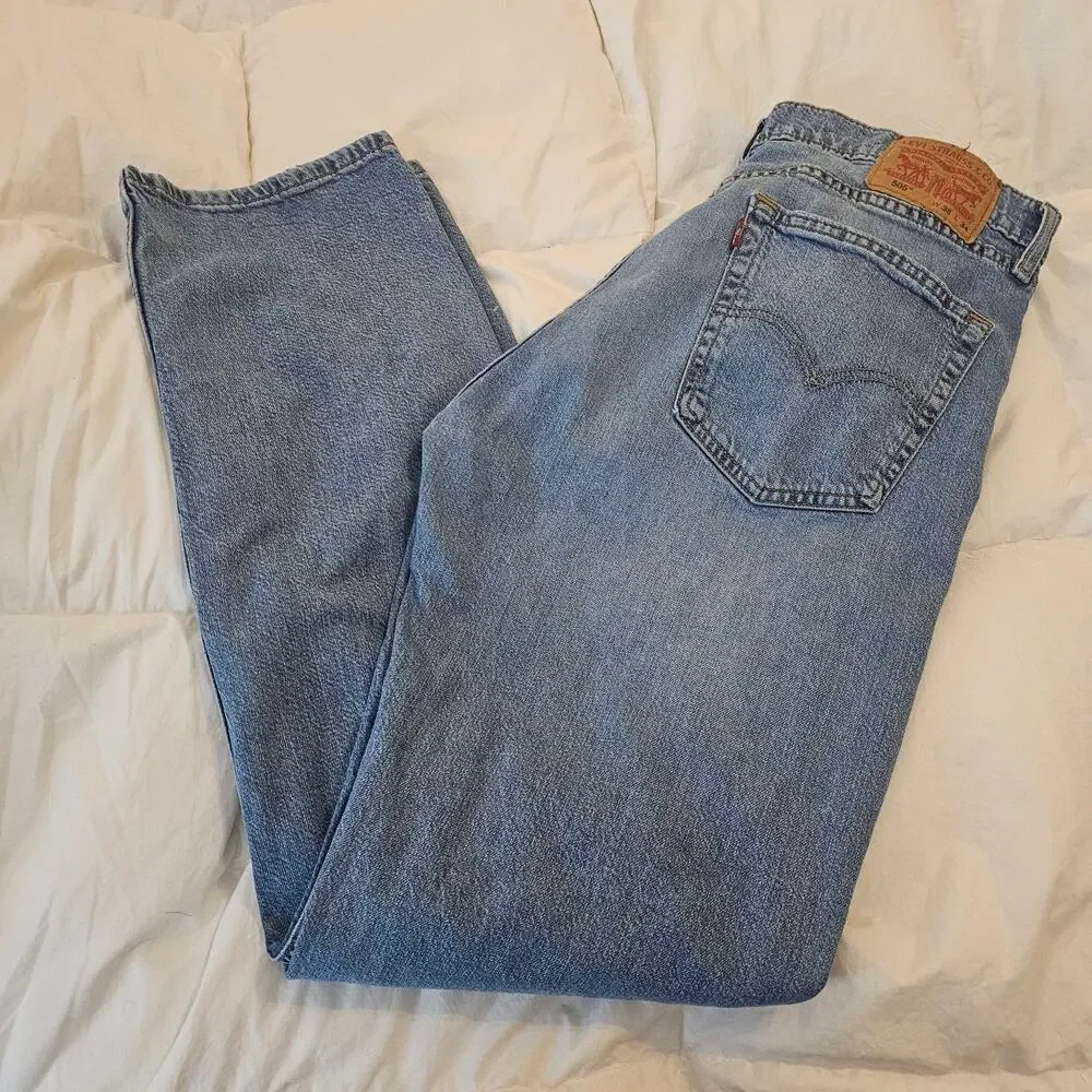 Levi’s 505 Jeans Men’s 36x34 Light Wash Regular Fit Straight Leg Denim
